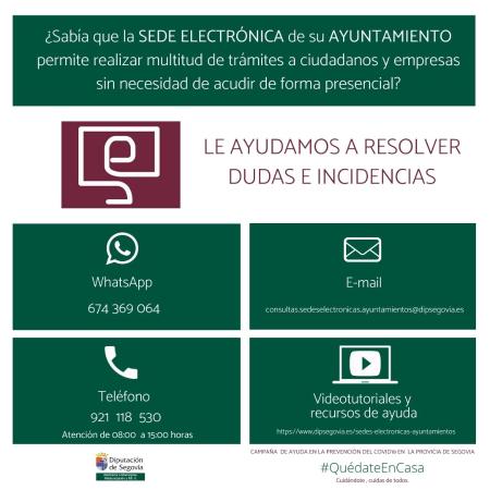 Imagen LA SEDE ELECTRONICA DE SU AYTO PERMITE REALIZAR SUS TRAMITES. AYUDA PARA SUS DUDAS.